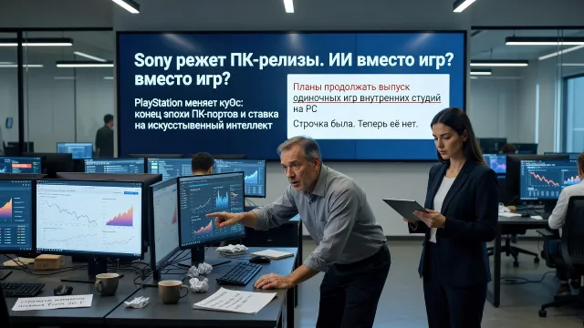 Sony режет ПК-релизы. ИИ вместо игр?