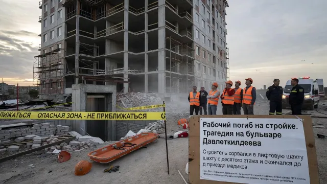 Рабочий погиб на стройке. Трагедия на бульваре Давлеткильдеева